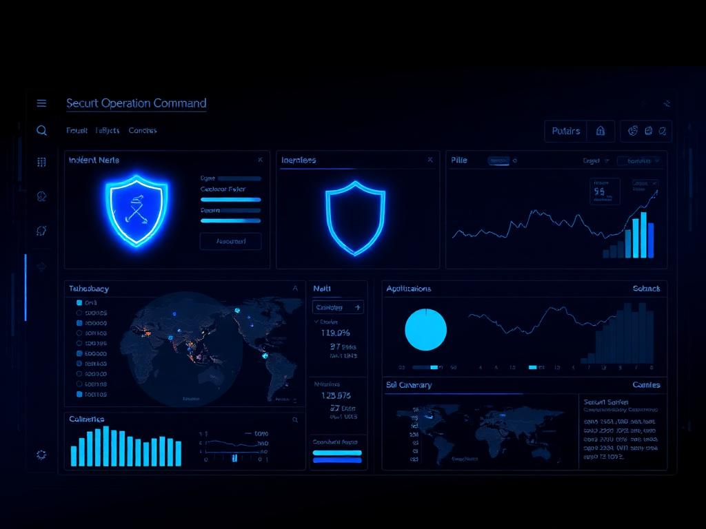 Sentrox Secure operations dashboard with incident, monitoring and risk interfaces